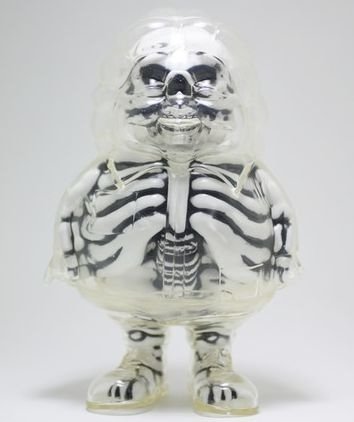 X-Ray MC Supersized - Halloween White figure by Ron English, produced by Secret Base. Front view.