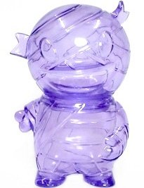 Pocket Mummy Boy - Clear Purple figure by Brian Flynn, produced by Super7. Front view.