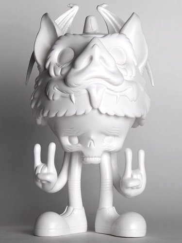 Popobawa - DIY figure by Drew Millward, produced by Disturbia Clothing. Front view.