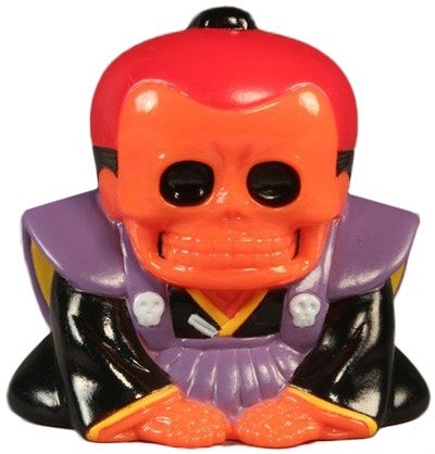 Honesuke (リアルヘッド 骨助) - Orange, Red & Purple figure by Realxhead X Skull Toys, produced by Realxhead. Front view.