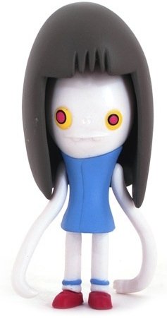 Mendaline figure by Jon Burgerman, produced by Kidrobot. Front view.