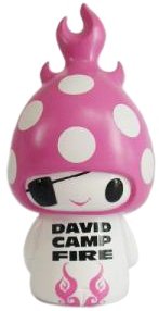 David Mushroom Pink Dot figure by Noriya Takeyama, produced by Wonderwall. Front view.
