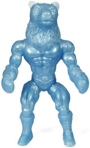 Bear Fighter - Blue Pearl figure by Steve Seeley. Front view.