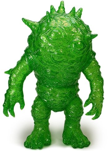 Kaiju Eyezon - Clear Green Glitter figure by Mark Nagata, produced by Max Toy Co.. Front view.