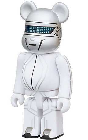 Daft Punk Tron Legacy - SF Be@rbrick #2 Series 21 figure by Daft Punk, produced by Medicom Toy. Front view.