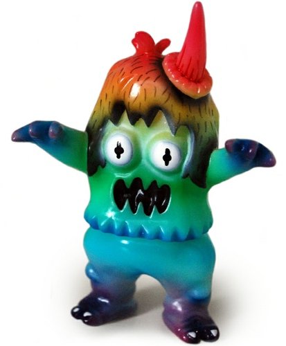 Dark Side of The Ugly - Rainbow GID figure by Jon Malmstedt, produced by Rampage Toys. Front view.