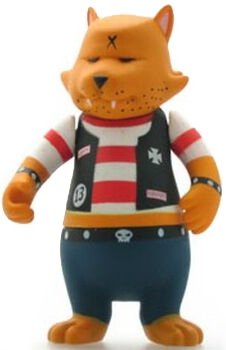 Lefty figure by Frank Kozik, produced by Kidrobot. Front view.