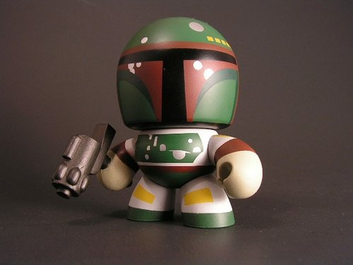 Boba Fett figure, produced by Hasbro. Front view.