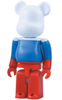 Russia - Flag Be@rbrick Series 17 figure, produced by Medicom Toy. Front view.