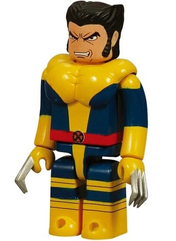 Wolverine Kubrick 100% figure by Marvel, produced by Medicom Toy. Front view.