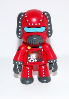 Robot Dog figure by Steven Lee, produced by Toy2R. Front view.