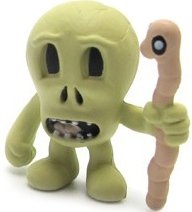 Death figure by Jeremyville, produced by Kidrobot. Front view.