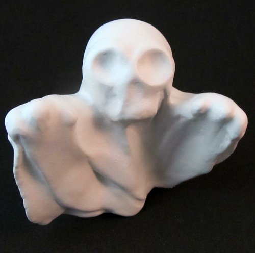 Ghost figure by Motorbot, produced by Deadbear Studios. Front view.