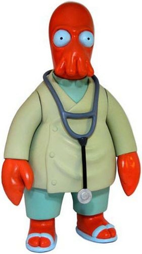 Dr. Zoidberg figure by Matt Groening, produced by Toynami. Front view.