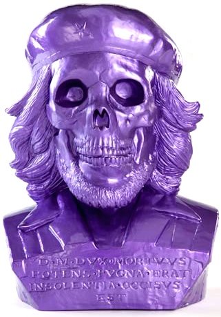 Dead Che Bust figure by Frank Kozik, produced by Ultraviolence. Front view.