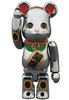 Maneki Neko Be@rbrick 100% - Beckoning Cat Silver