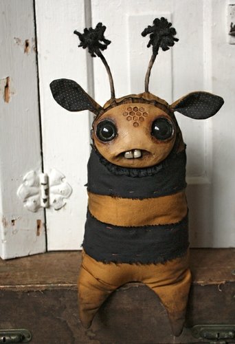 Bumble  figure by Amanda Louise Spayd. Front view.