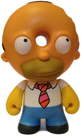 Doughnut Head Homer figure by Matt Groening, produced by Kidrobot. Front view.