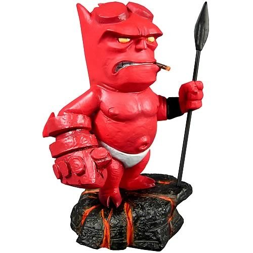 Hellboy Junior figure by Mike Mignola X Bill Wray, produced by Electric Tiki Design. Front view.