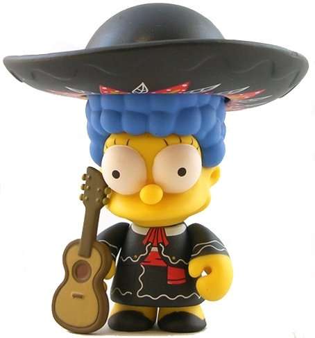 Mariachi Marge figure by Matt Groening, produced by Kidrobot. Front view.