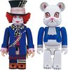 Mad Hatter & White Rabbit Kubrick Be@rbrick 100% set