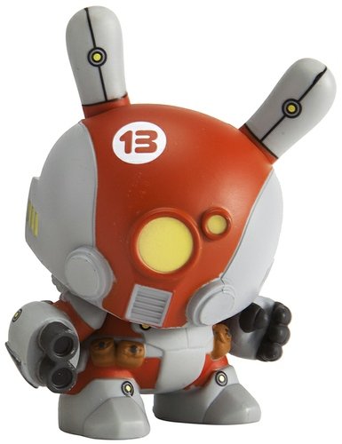 Heavy Trooper figure by Huck Gee, produced by Kidrobot. Front view.