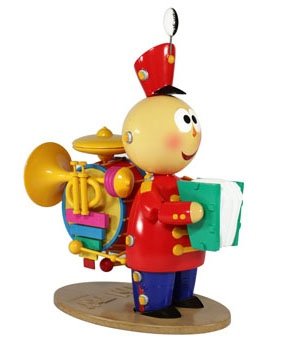 Disney/Pixar TIN TOY figure by John Lasseter, produced by Mindstyle. Front view.