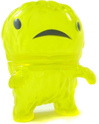 Bump - Clear Yellow figure by Brian Flynn, produced by Super7. Front view.