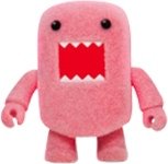 Flocked Pink Domo Qee figure by Dark Horse Comics, produced by Toy2R. Front view.