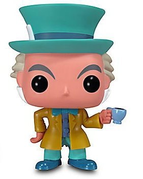Mad Hatter figure by Disney, produced by Funko. Front view.