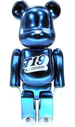 T19 Skateboards - Secret Be@rbrick Series 16 figure by T19 Skateboards, produced by Medicom Toy. Front view.