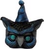 Party Owl - Sky on Velvet Black