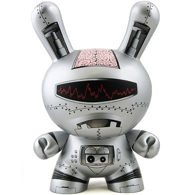 robodunny figure by Der, produced by Kidrobot. Front view.