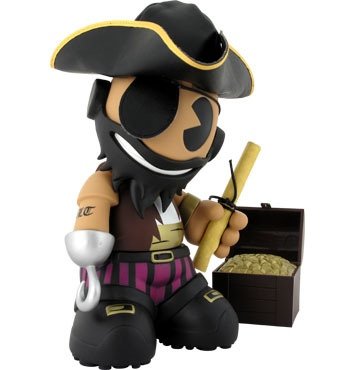Kidrobot Mascot 13 - Blackbeard figure by Sket One, produced by Kidrobot. Front view.