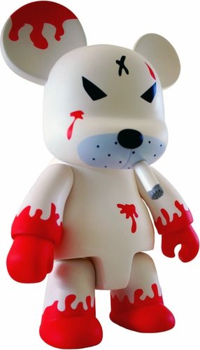 Redrum Bear 8 Qee (Regular) figure by Frank Kozik, produced by Toy2R. Front view.