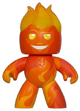 Human Torch figure, produced by Hasbro. Front view.