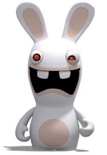 Scream Rabbid figure by Ubiart Toyz, produced by Ubisoft. Front view.