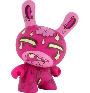 FLABBY DUNNY figure by Koa, produced by Kidrobot. Front view.