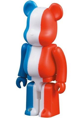 France - Flag Be@rbrick Series 12 figure, produced by Medicom Toy. Front view.