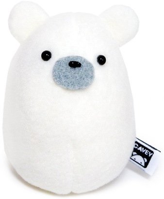 Polar Bear Cavey figure by A Little Stranger. Front view.