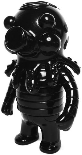 Unpainted Black Globby figure by Bwana Spoons, produced by Gargamel. Front view.