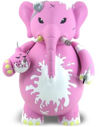 Dr. Bomb - Pink Murder figure by Frank Kozik, produced by Toy2R. Front view.