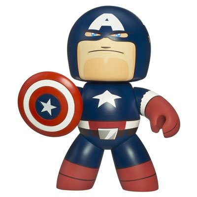 Captain America figure, produced by Hasbro. Front view.