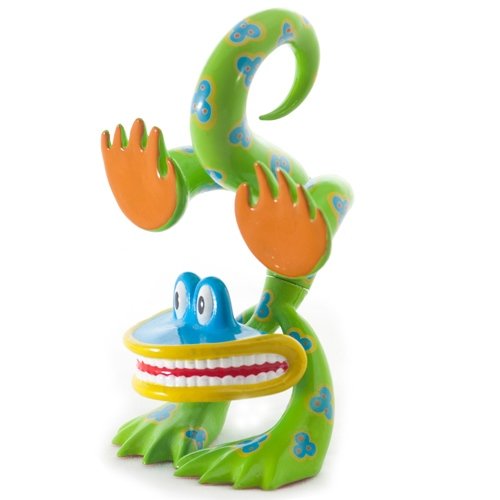 1980s Crazy Newt figure by Jim Woodring, produced by Sony Creative. Front view.