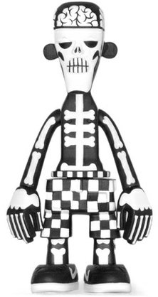 B/W Black Body White Bone 009 figure by Michael Lau, produced by Crazysmiles. Front view.