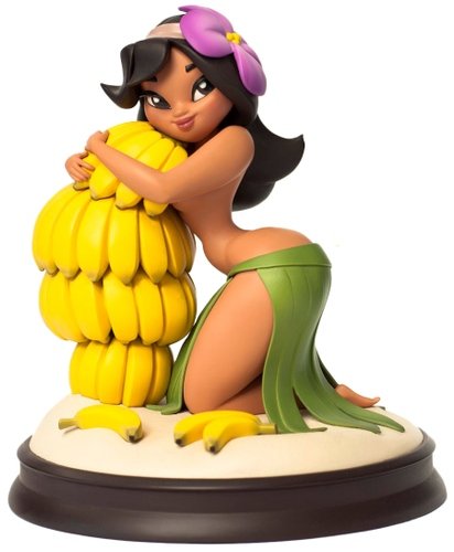 Banana Girl figure by Bill Presing, produced by Digital Banana Studio. Front view.
