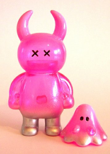 Uamou & Boo - Ouch - Clear Pink / Silver and Pink spray figure by Ayako Takagi, produced by Uamou. Front view.