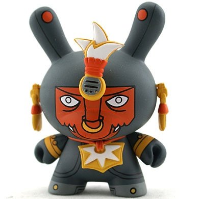 Ehecatl figure by The Beast Brothers, produced by Kidrobot. Front view.