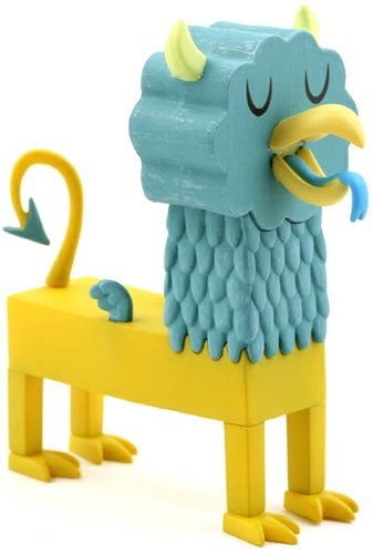 Griffin figure by Amanda Visell, produced by Kidrobot. Front view.