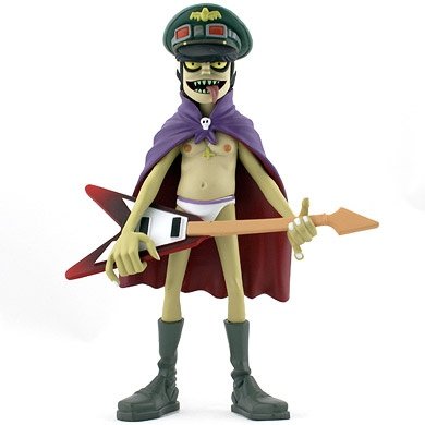 murdoc figure by Jamie Hewlett, produced by Kidrobot. Front view.